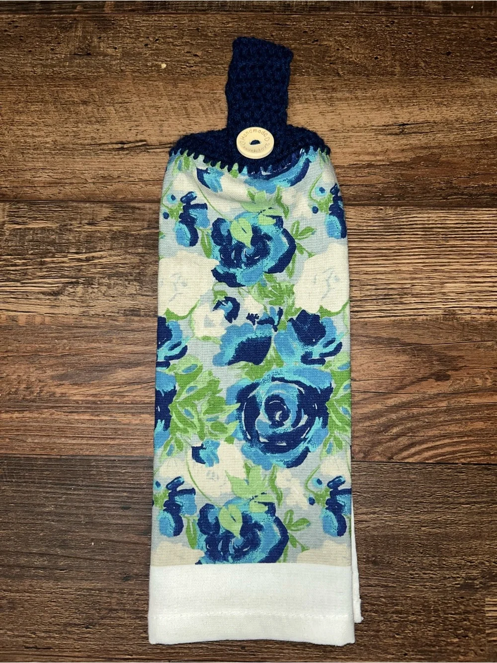 Blue Floral Hanging Kitchen Towel
